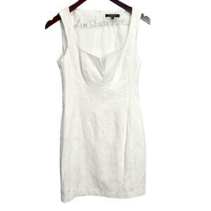 Nanette Lepore Mini White Textured Dress Size 8